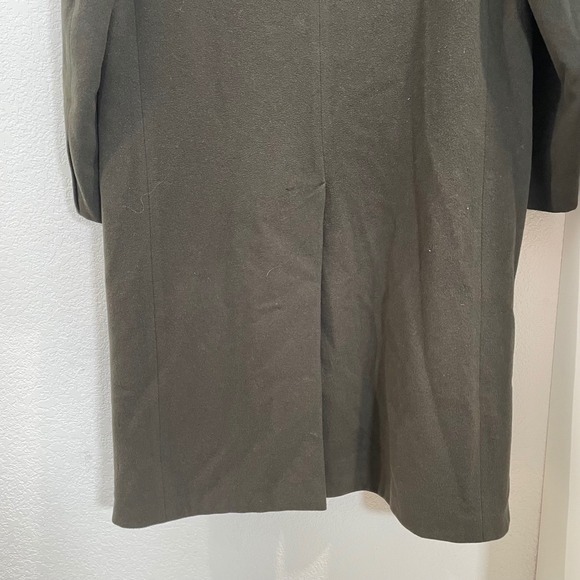 Roberto Vasalli Men Wool Cashmere Double Breasted Overcoat 42 Army Olive Green - Picture 12 of 16